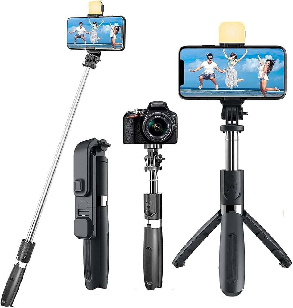 Capture Every Jump Versatile Phone & Camera Tripod with LED Light"