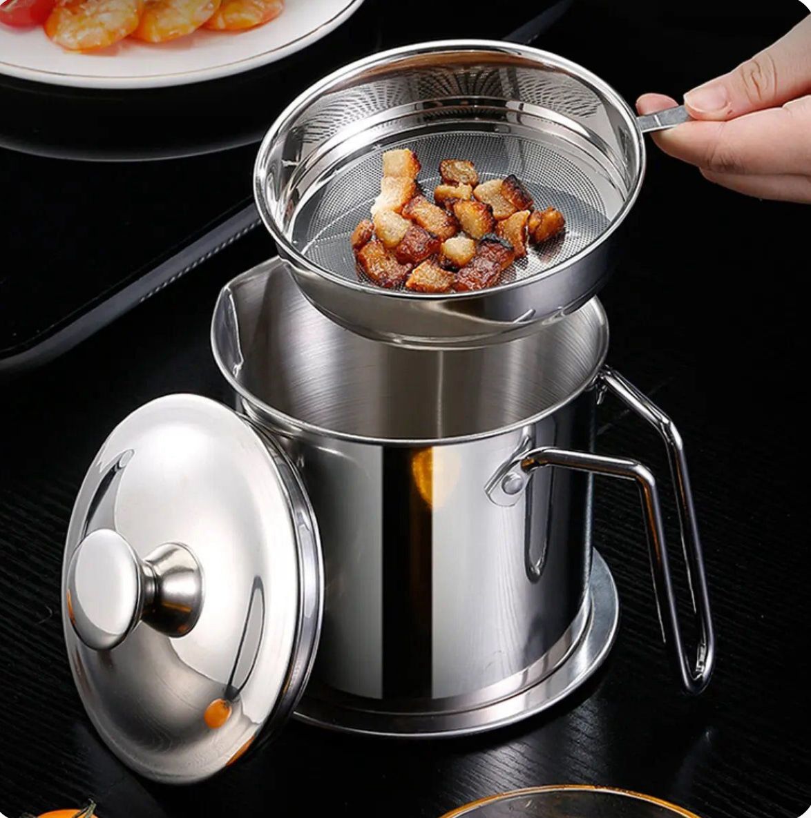 Kitchen Oil Filter Pot – 1.4 Liter