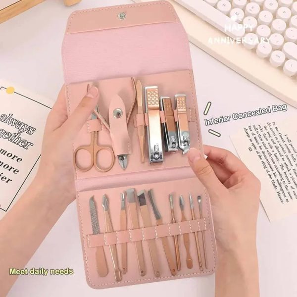 16 Pcs Stainless Steel Nail Clipper Set