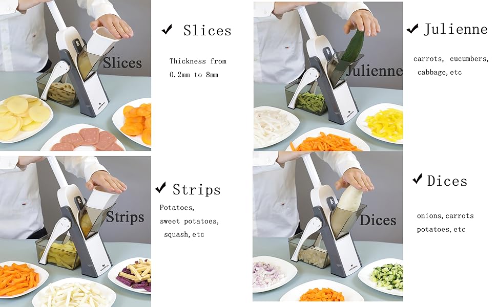 Safe Mandoline Slicer - Multi Vegetable Chopper
