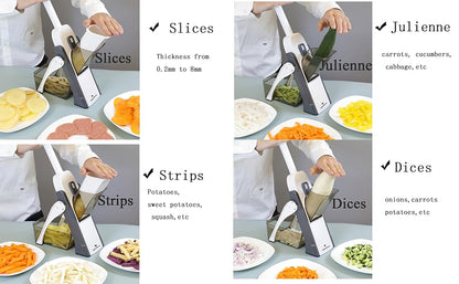 Safe Mandoline Slicer - Multi Vegetable Chopper