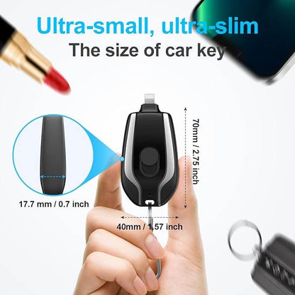 Keychain Power Bank - 1500mAh - Type C