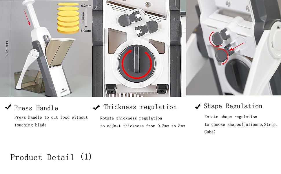 Safe Mandoline Slicer - Multi Vegetable Chopper