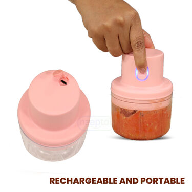Rechargeable Vegetable Chopper + 5 Blade Multi Cutter