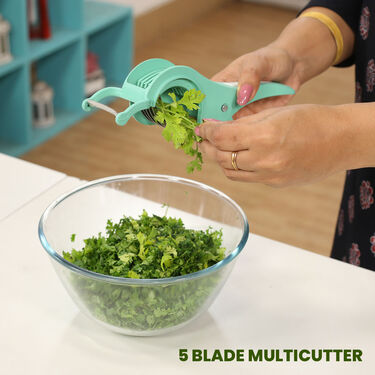 Rechargeable Vegetable Chopper + 5 Blade Multi Cutter