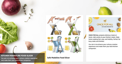 Safe Mandoline Slicer - Multi Vegetable Chopper