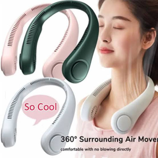 Portable Neck Fan, Bladeless Neck Fan, Rechargeable Hands-Free Around the Neck Fan
