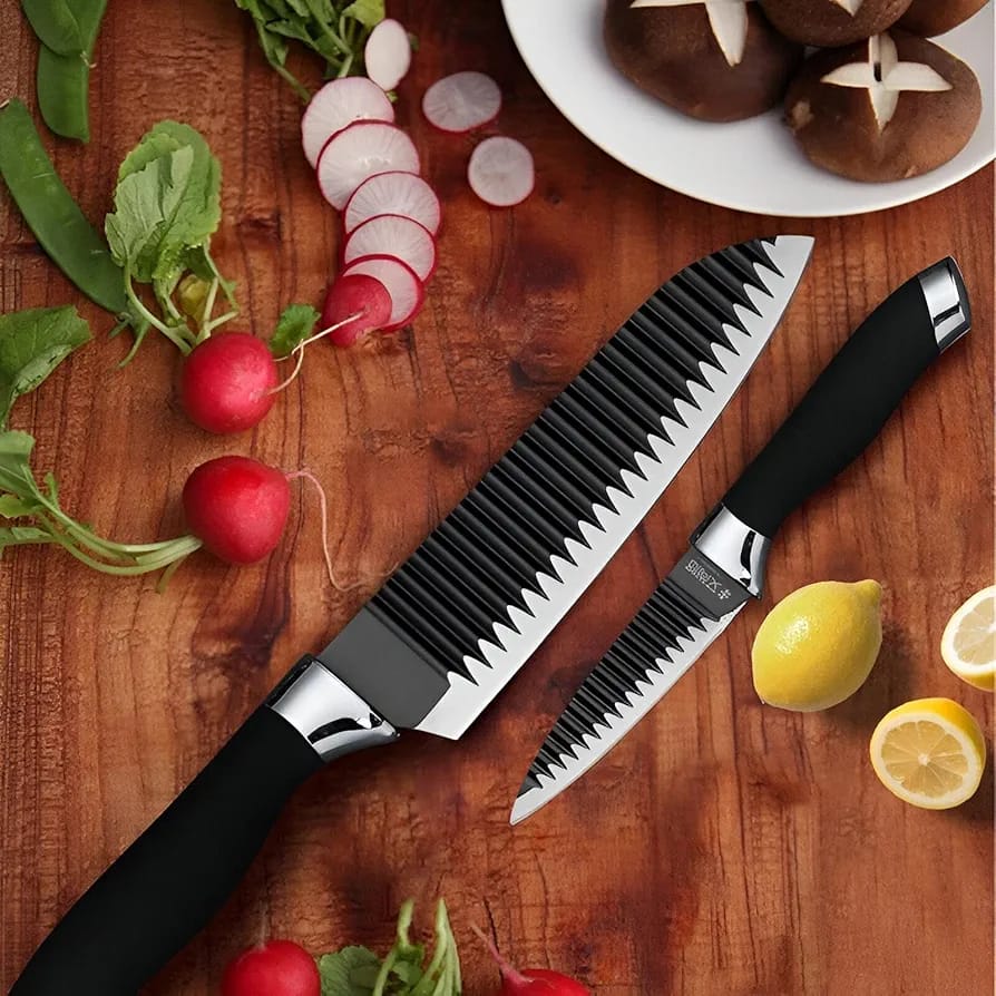 6 Pcs Non-Stick Knife Set For Kitchen, Professionals, Chef, Super Sharp High Carbon