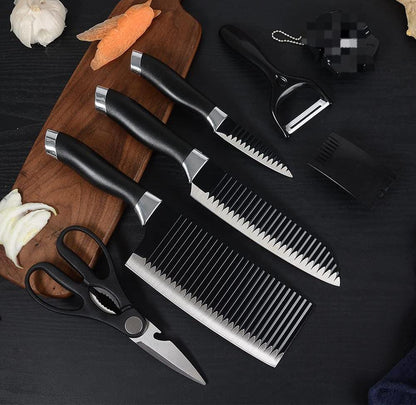 6 Pcs Non-Stick Knife Set For Kitchen, Professionals, Chef, Super Sharp High Carbon